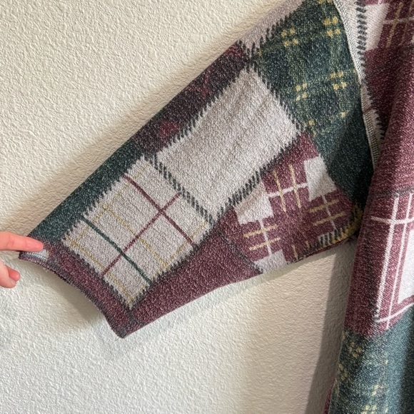 VTG‎ Style New York Y2K Womens Medium Snap Button Flannel Fleece Shacket Cabin - Picture 5 of 12